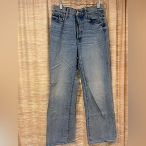 MOTHER Faded Blue Straight Jeans